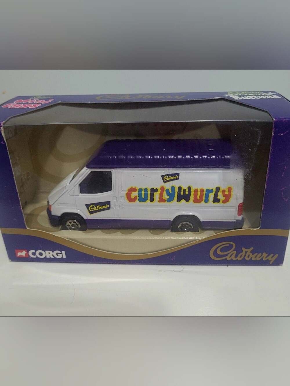 Cadbury Curly Wurly Delivery Van Toy - White & Purple